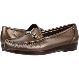 SAS 9.5 SLIM Timeless Minimalist Soft Leather Bronze Slip-On Moccasin Loafers